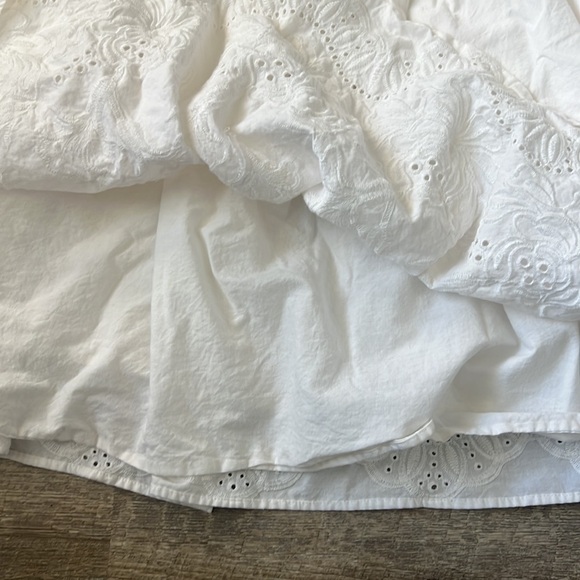 Unique Vintage White Embroidered Sun Dress Size M - Picture 7 of 8